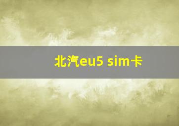 北汽eu5 sim卡